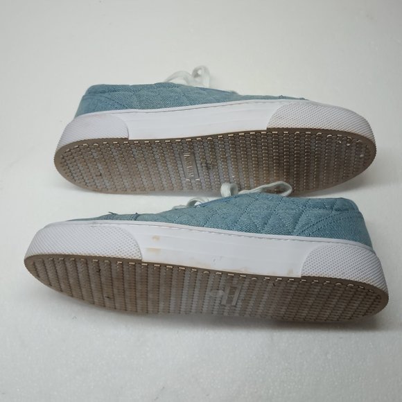 NINE WEST Women's Hola Sneakers Light Denim Blue Quilted Size 8.5 - Picture 10 of 11